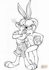 Bunny Coloring Bugs Lola Pages Printable Looney Tunes Drawing Cartoon Drawings Characters Colouring Adult Jam Space Rabbit Books Popular Visit sketch template