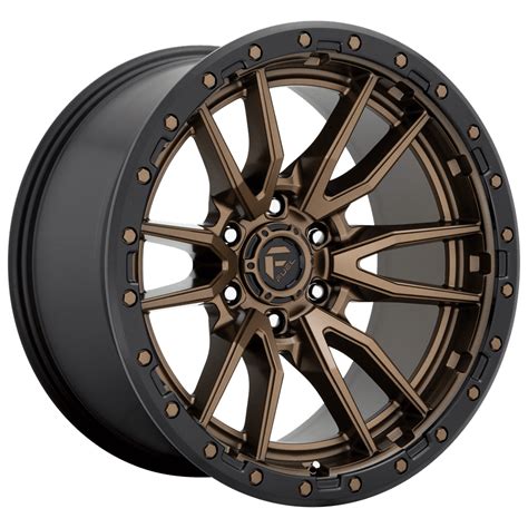 wheels rims fuel pc  rebel  mm bronze