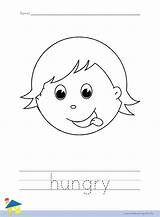 Hungry Worksheet Worksheets Thelearningsite sketch template