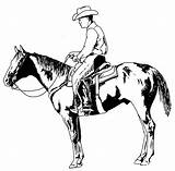 Cowboy Coloring Pages Characters Printable sketch template