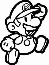 Mario Coloring Pages Super Paper Boys Color Drawing Baby Colouring Printable Odyssey Bros Kids Sheets Brothers Luigi Print Running Easy sketch template