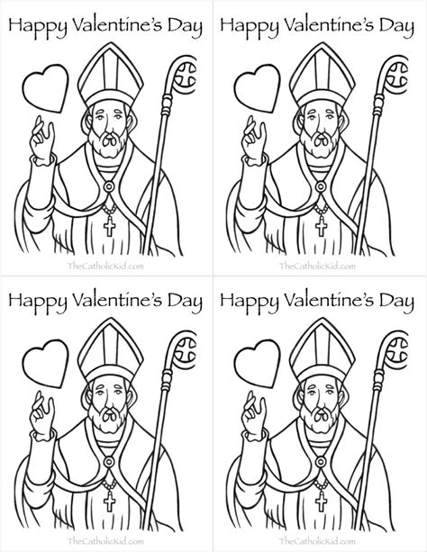 saint valentine coloring page