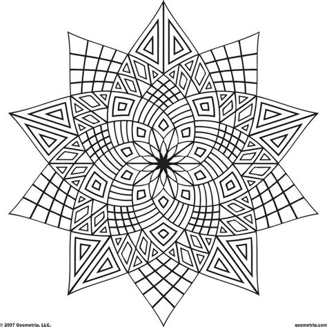 geometric coloring patterns  adults  math rotations