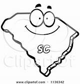 Carolina South Clipart Cartoon State Outlined Happy Character Coloring Map Cory Thoman Vector Royalty 2021 Use sketch template