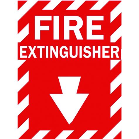brady      fiberglass fire extinguisher sign