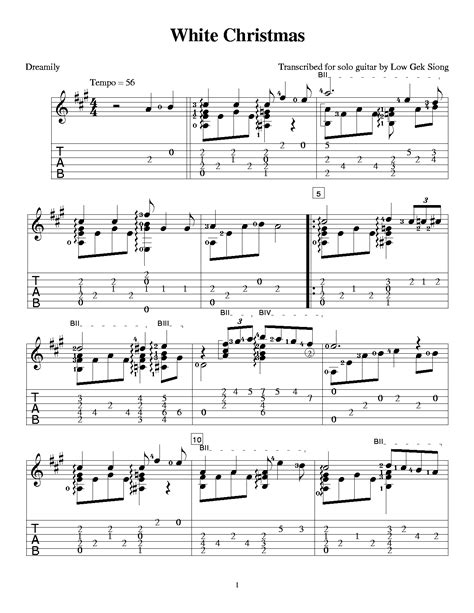christmas music for classical guitar pdf