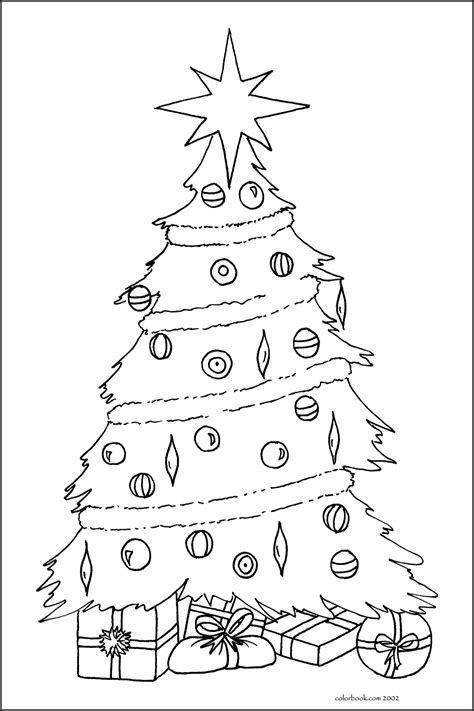 christmas tree coloring pages  printable pictures coloring pages