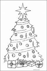 Christmas Tree Coloring Pages Printable Kids sketch template