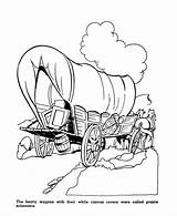 Coloring Pages History Prairie 19th American Century Pioneer Schooners Wagons Printables Wagon Print Oregon Trail Kids Usa Crafts Sheets Covered sketch template