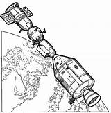 Coloring Pages Satellite Apollo Space Nasa Color Printable Travel Getdrawings Getcolorings sketch template