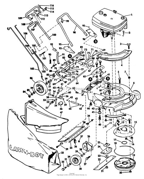 lawn boy  lawnmower  sn   parts diagram  model