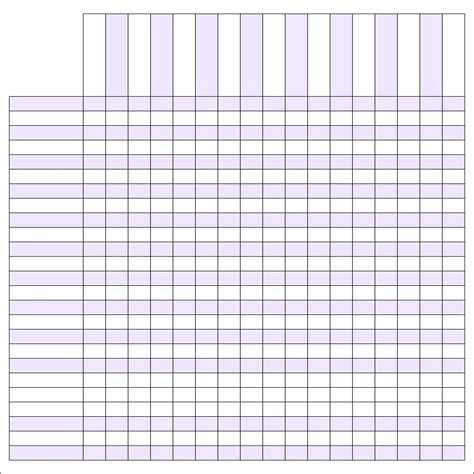 printable charts blank