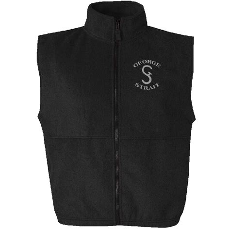 george strait black fleece vest