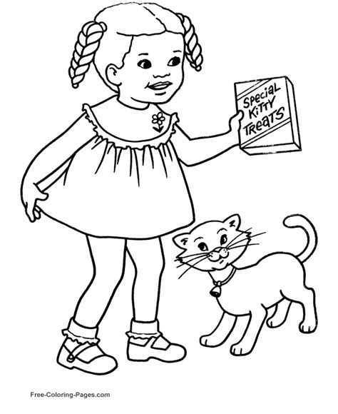 animal coloring pages cat coloring page