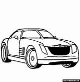 Chrysler Crossfire Coloring Cars Pages Thecolor sketch template