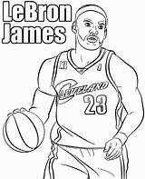 Lebron Coloring Players Bron sketch template