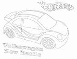 Hot Coloring Wheels Volkswagen Beetle Cars sketch template