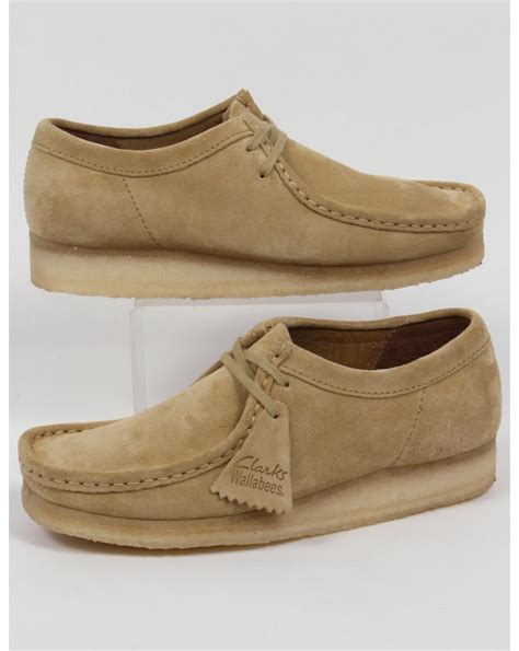 clarks originals wallabee shoes  suede maplemoccasingumshoe