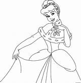 Cinderella Jecolorie sketch template
