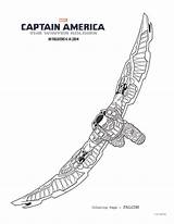 Falcon Coloring Captain America Winter Soldier Pages Marvel Avengers Sheets Printable Color Superhero Template Soldiers Lego Tweet Print Everyone Keep sketch template