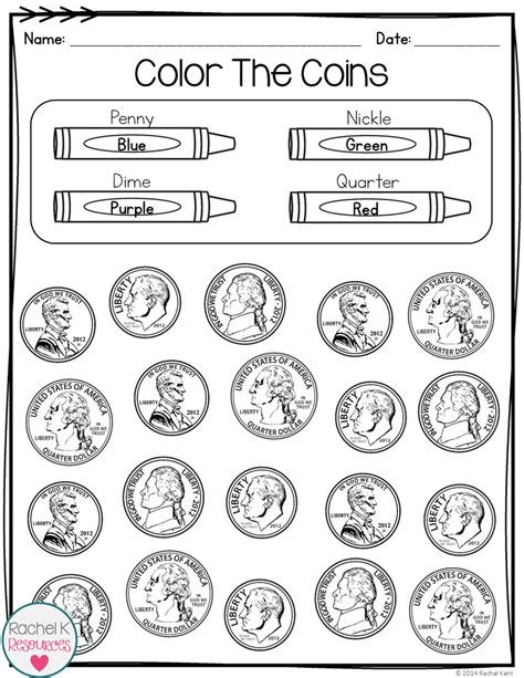 money counting printable worksheets kindergarten  counting