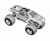 Monster Truck Meents Coloring Pages Trucks Tom Prowler Bigfoot Coloringpagesonly Famous Ausmalbilder Online sketch template