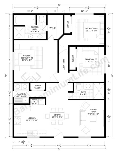 barndominium floor plans  floorplansclick