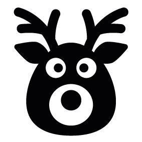 reindeer face silhouette  getdrawings