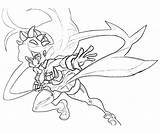 Skullgirls Filia sketch template