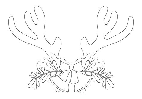 printable reindeer antler template printable templates