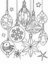 Coloring Christmas Pages Decorations Printable Holiday Kids Color sketch template