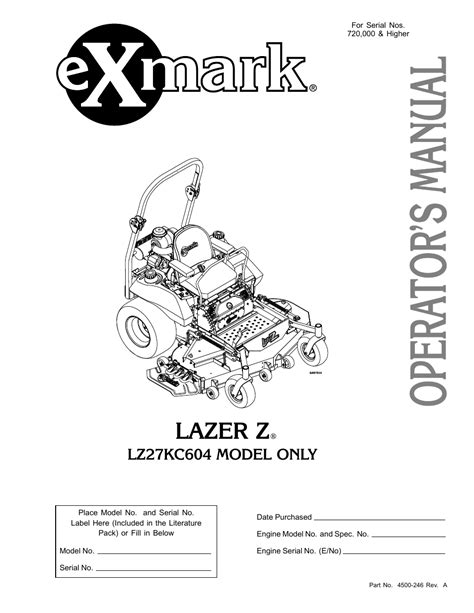 exmark lzkc user manual  pages original mode