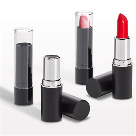 qosmedix lipstick tube black  clear cap