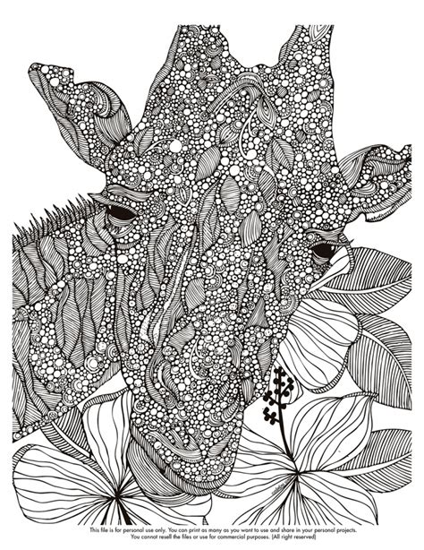 giraffe coloring pages  adults
