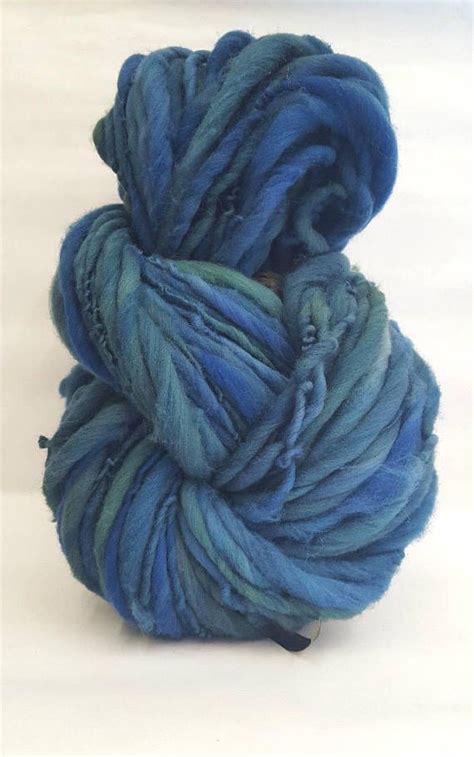 hand spun yarn  fleece  wool hand dyed  bulky yarn
