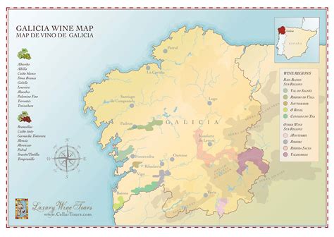 galicia wine region map cellartours