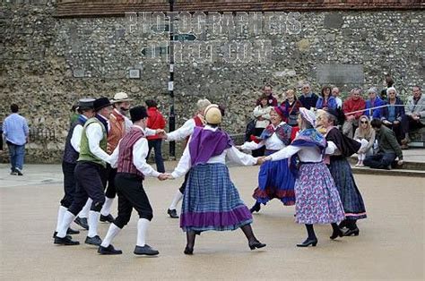 english folk dancers  traditional costumes