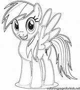 Rainbow Dash Coloring Pages Pony Little Drawing Girls Fluttershy Color Getdrawings Popular Mlp sketch template