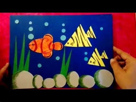 underwater scenery  geometrical shapes  kids step