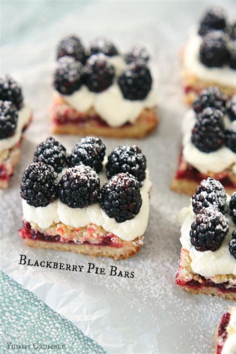 blackberry pie bars yummy crumble recipe blackberry pie bars