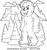 Yeti Clipart Coloring Pages Illustration Royalty Visekart Getcolorings Rf Printable sketch template