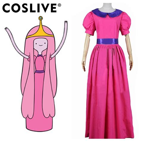 Coslive Princess Bubblegum Cosplay Costume High Quality Polyester