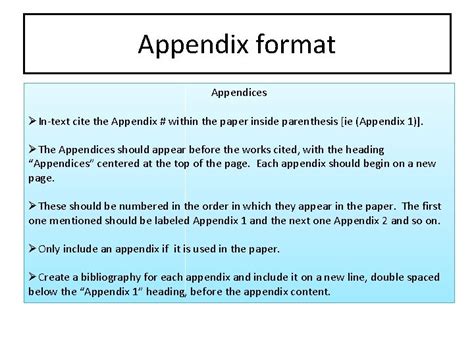mla paper format  title page  appendix