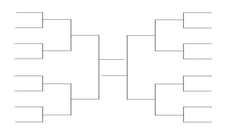 printable  team bracket single elimination tournament templates