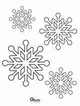 Coloring Snowflake Easy Simple Winter Bubakids sketch template