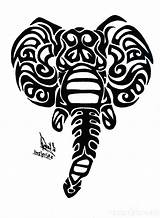 Elephant Tribal Tattoo Getdrawings Drawing sketch template
