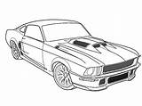 Mustang Coloring Ford Pages Cars Fast 67 Car Gt Drawing Outline Bronco Cool Furious 1969 1966 F150 1967 Drawings Printable sketch template