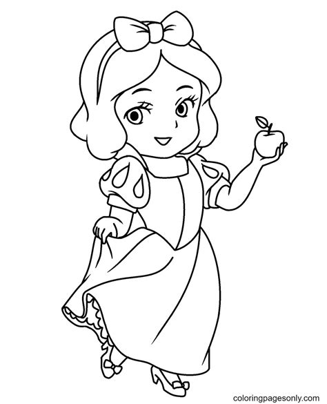 chibi disney princesses coloring pages