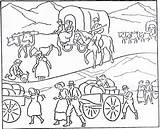 Coloring Pioneer Pages History Lds Wagon Transportation Mormon Kids American Pioneers Printable Book Color Drawing Oregon Trail Life Sheets Activities sketch template