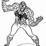 Spiderman Venom Coloring Pages Color Drawing Colour Kids Spider Man Super Heroes sketch template